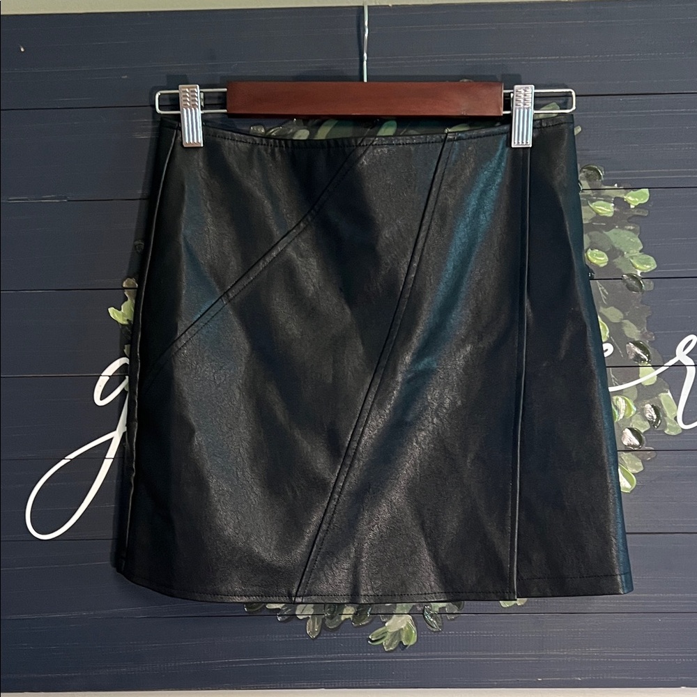 She + Sky Black Asymmetrical Skirt